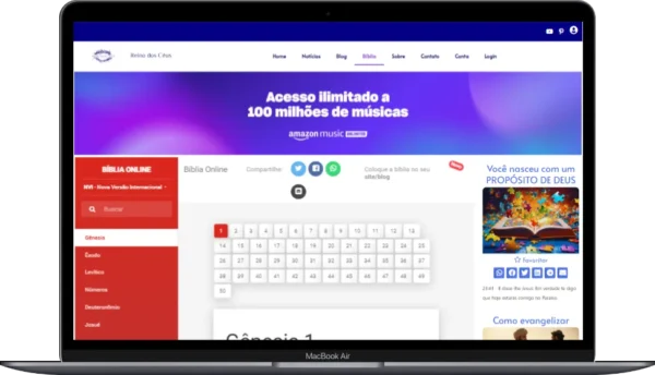 Temas de sites para igreja